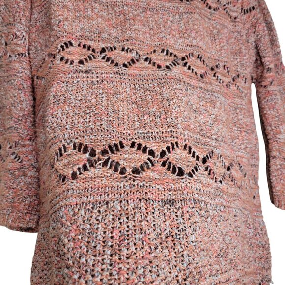 Soft Surroundings Sweater Open Knit Crochet Tunic Womens Plus Sz 1X Breezy Boho - Picture 4 of 8